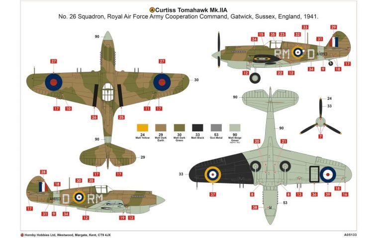 Curtiss Tomahawk Mk.II Airfix