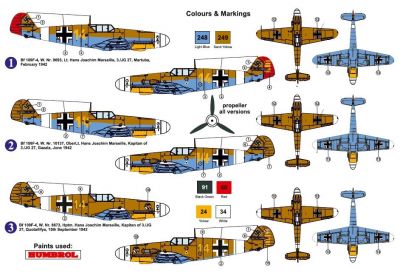 Bf 109F-4 JG.27 - H.J.Marseille AZ Model