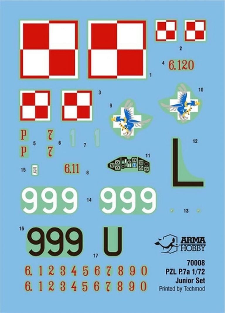 PZL P.7a Model Kit 1-72