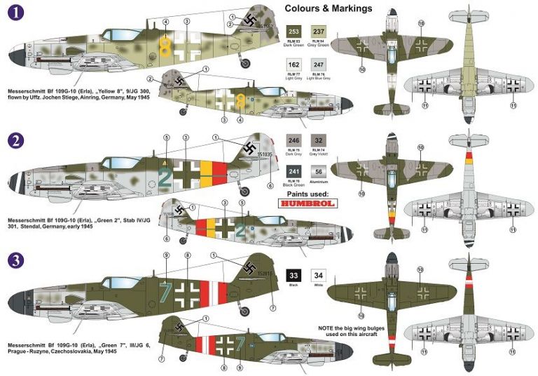 Messerschmitt Bf-109G-10 Erla Block 15XX Late AZ Model