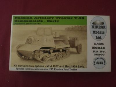 Russian Artillery Tractor T-20 Komsomoletz -Early (Mod. 1937 e 1938 Early) MIRROR MODELS